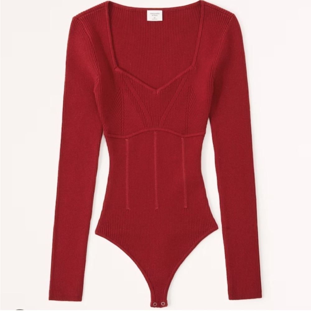 Abercrombie Corset Sweetheart Sweater Bodysuit